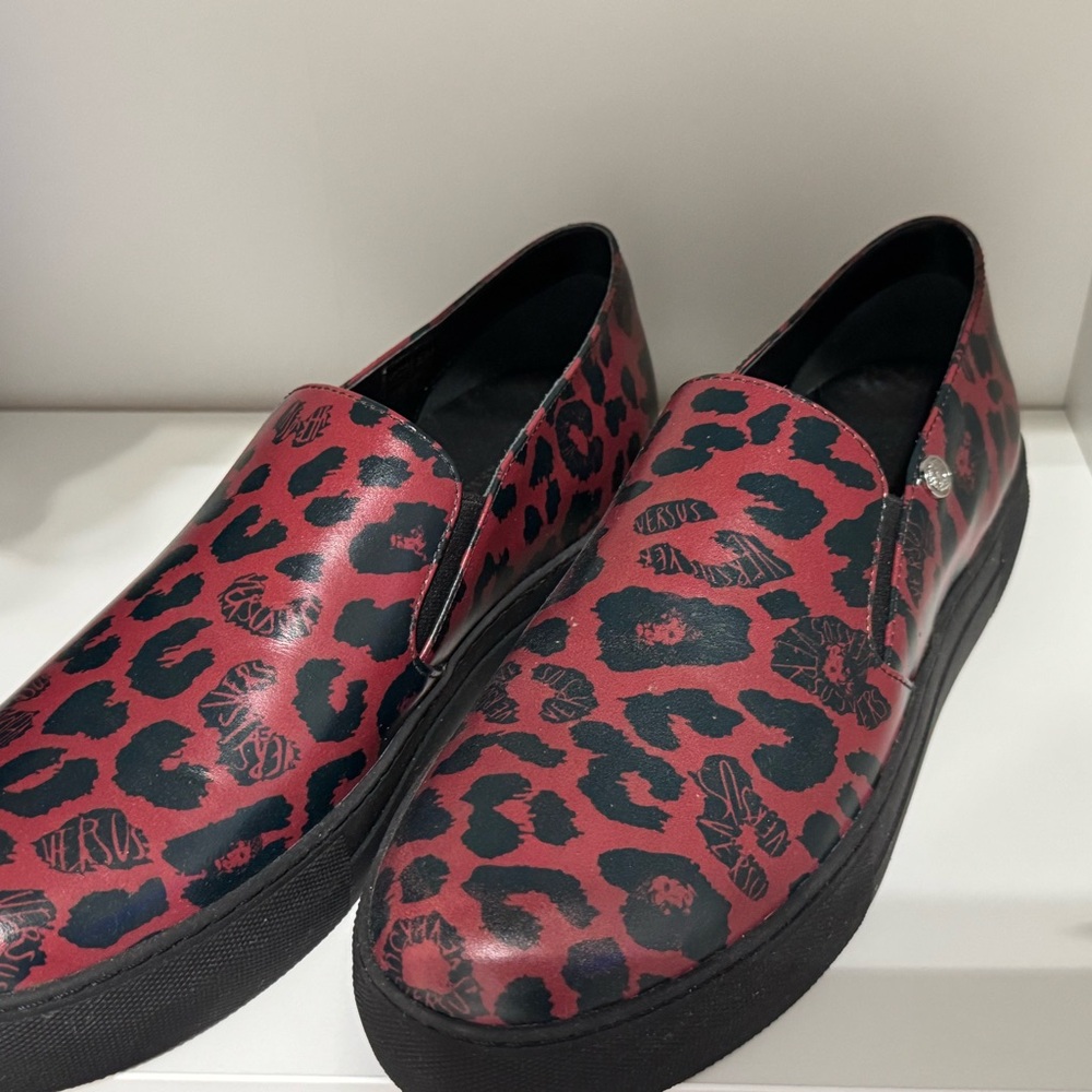 Red and Black Leopard  versace